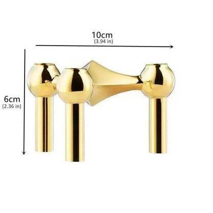 Modern Molecular Metal Candle Holder, Nordic Inspired Silver Centerpiece for Elegant Home Décor