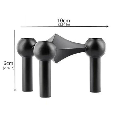 Modern Molecular Metal Candle Holder, Nordic Inspired Silver Centerpiece for Elegant Home Décor