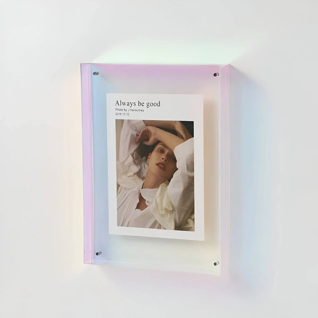 Modern Acrylic Photo Frame, Clear Color Design