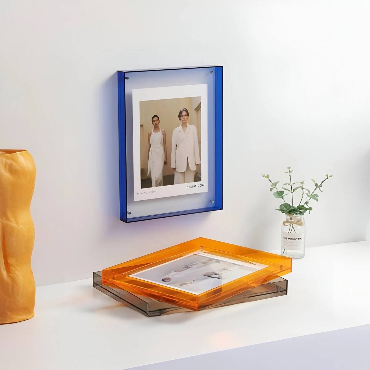 Modern Acrylic Photo Frame, Clear Color Design