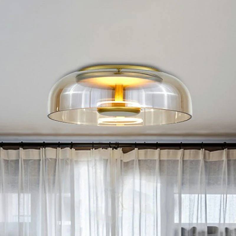 CrystalShine LED Ceiling Light, Modern Glass Design