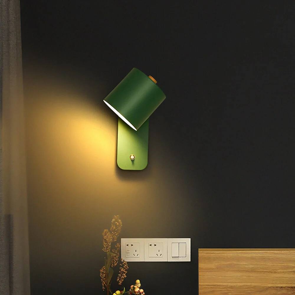 Modern LED Wall Lamp with Switch for Living and Bedroom