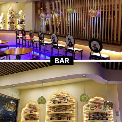 3D Fireworks Glass Pendant Light with Creative Color Design