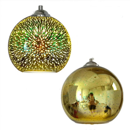 3D Fireworks Glass Pendant Light with Creative Color Design