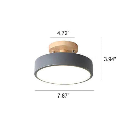 LED Ceiling Light With Integrated LED and Adjustable Color Temperature