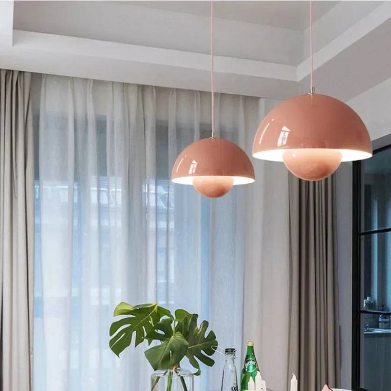 Danish Pendant Light with Floral Design