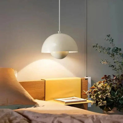 Danish Pendant Light with Floral Design