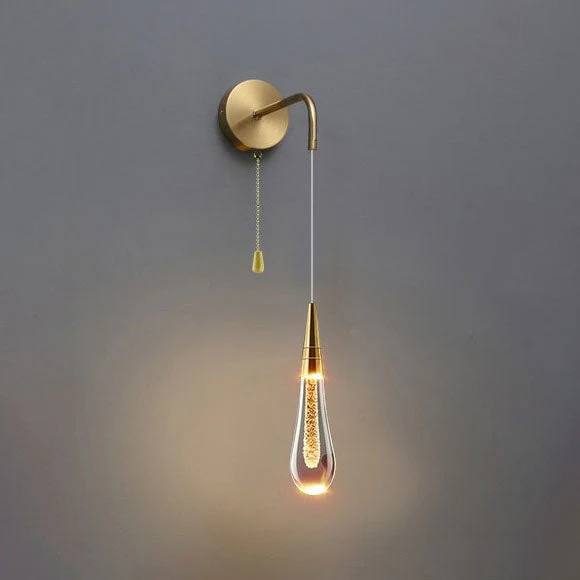 Luxury LED Wall Light, Teardrop Design for Bedroom and Living Room