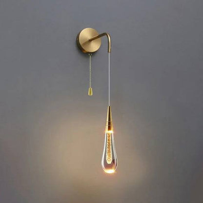 Luxury LED Wall Light, Teardrop Design for Bedroom and Living Room