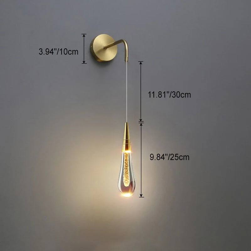 Luxury LED Wall Light, Teardrop Design for Bedroom and Living Room
