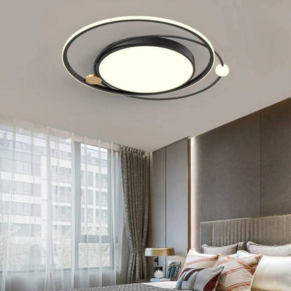 Round LED Ceiling Light, Nordic Minimal Flush Mount Design