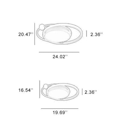 Round LED Ceiling Light, Nordic Minimal Flush Mount Design