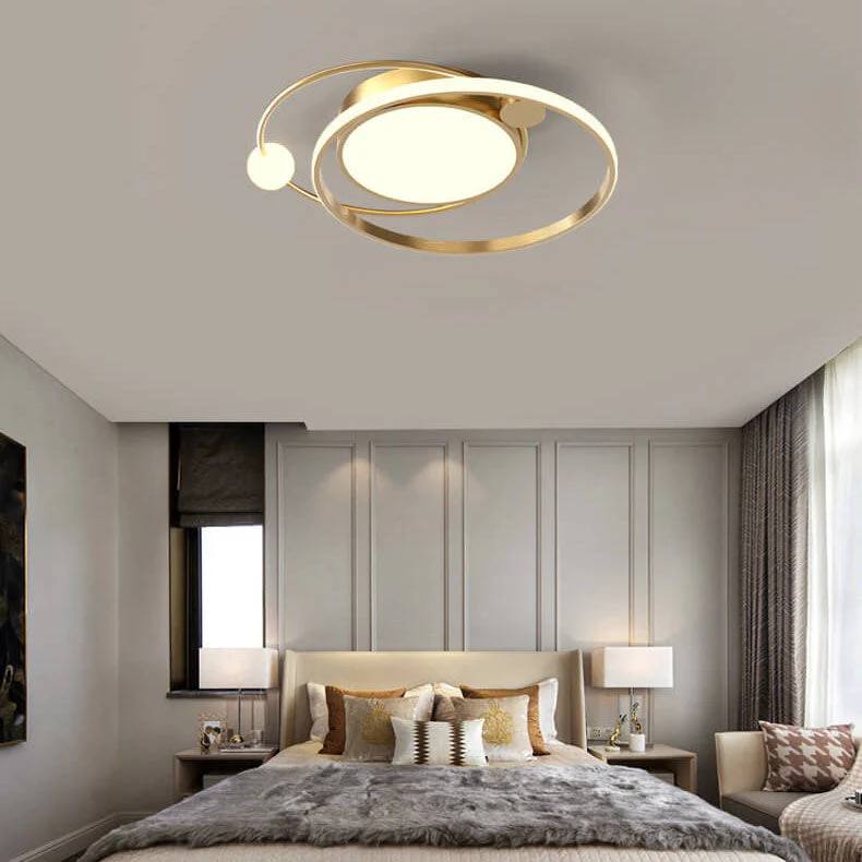 Round LED Ceiling Light, Nordic Minimal Flush Mount Design