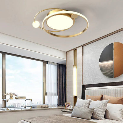 Round LED Ceiling Light, Nordic Minimal Flush Mount Design