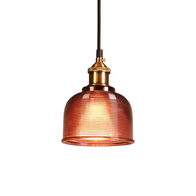 Retro Glass Pendant Light, European Vintage Design