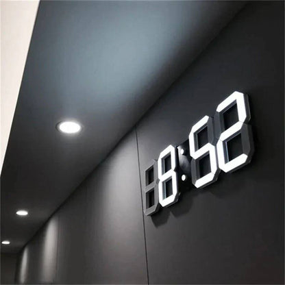 3D LED Wall Clock, Modern Digital Clock with Dimmable Lighting