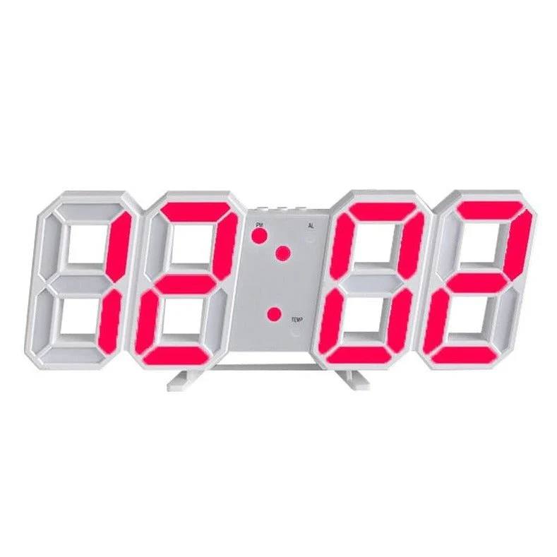 3D LED Wall Clock, Modern Digital Clock with Dimmable Lighting