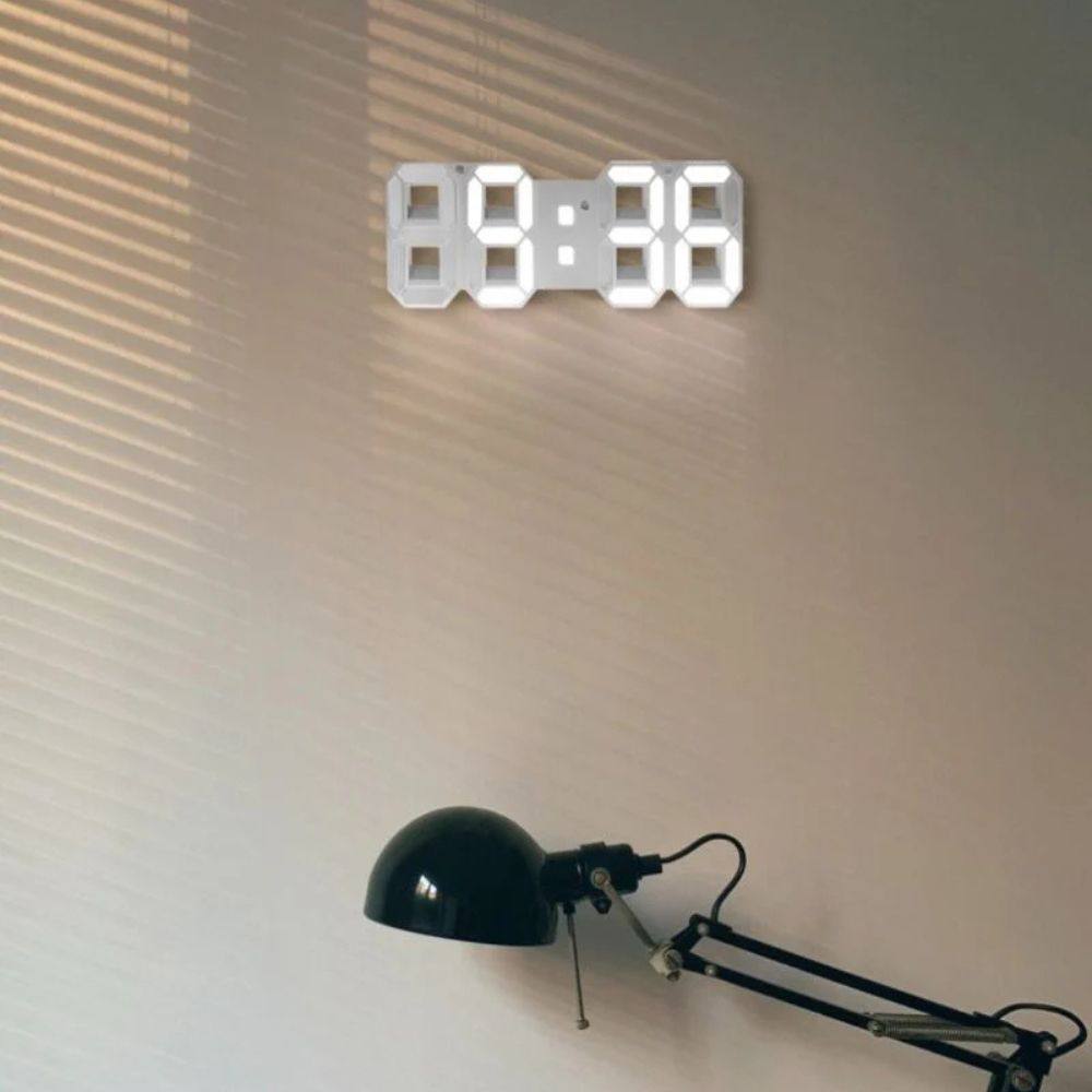 3D LED Wall Clock, Modern Digital Clock with Dimmable Lighting