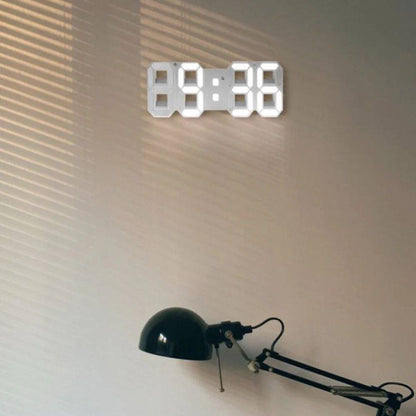 3D LED Wall Clock, Modern Digital Clock with Dimmable Lighting