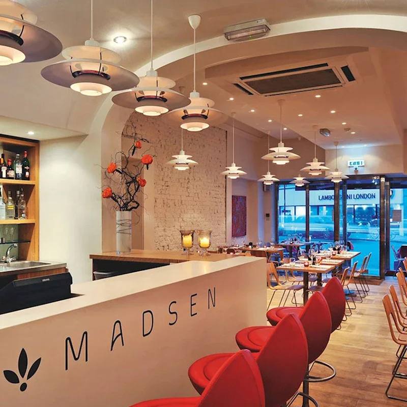 Scandinavian Umbrella Pendant Light, Metal Hanging Lamp for Indoor Spaces
