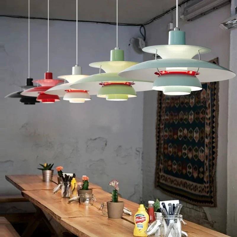 Scandinavian Umbrella Pendant Light, Metal Hanging Lamp for Indoor Spaces