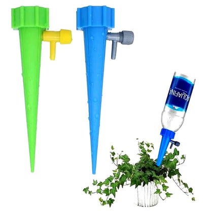 Plant Watering Spikes with Adjustable Flow Control and Bottle Adapter, 12-Pack