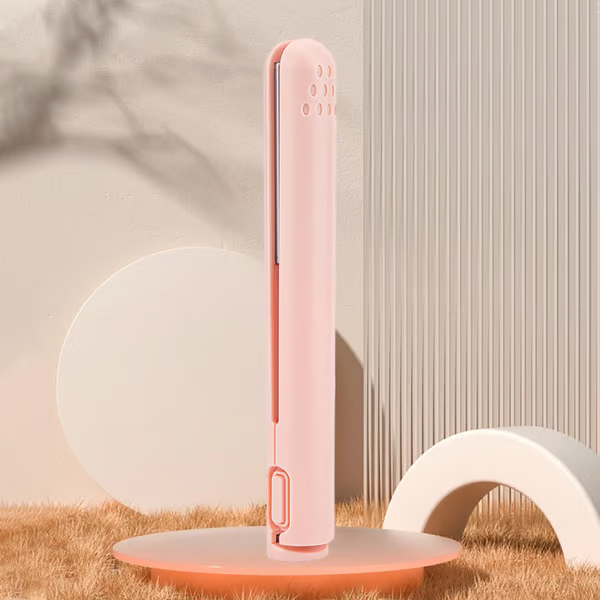 Portable Hair Curling and Straightening Iron with Ceramic Heating Panel and Floating Technology