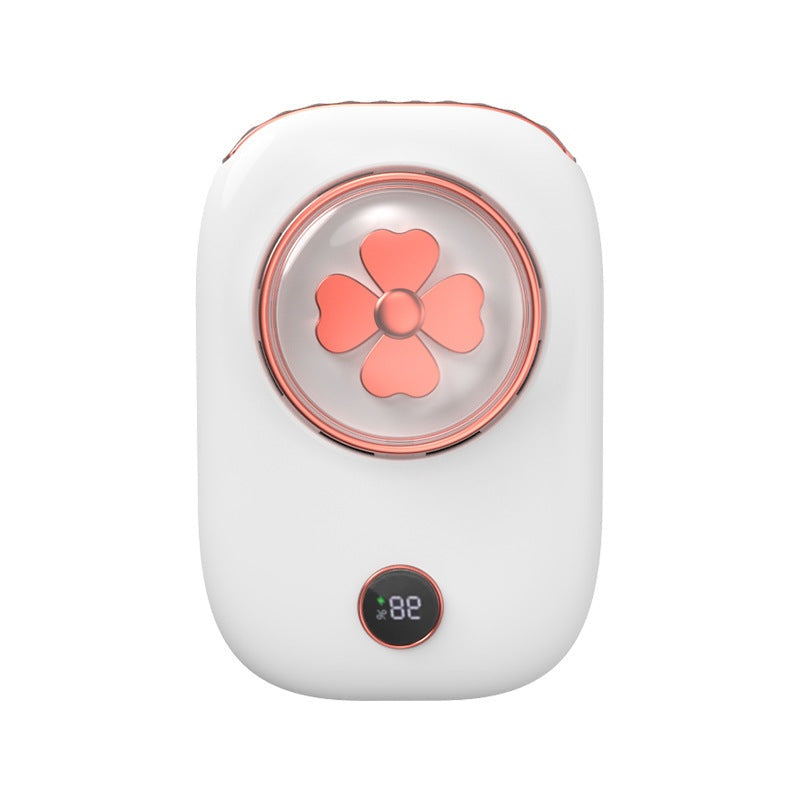 Portable USB Neck Fan with Digital Battery Display and Three Speed Settings