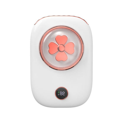 Portable USB Neck Fan with Digital Battery Display and Three Speed Settings