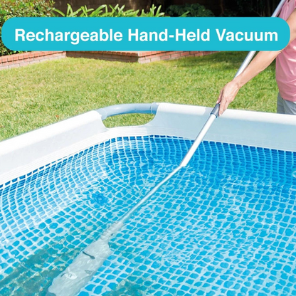 Cordless Handheld Pool Vacuum with Brush Attachments for Above Ground Pool Cleaning