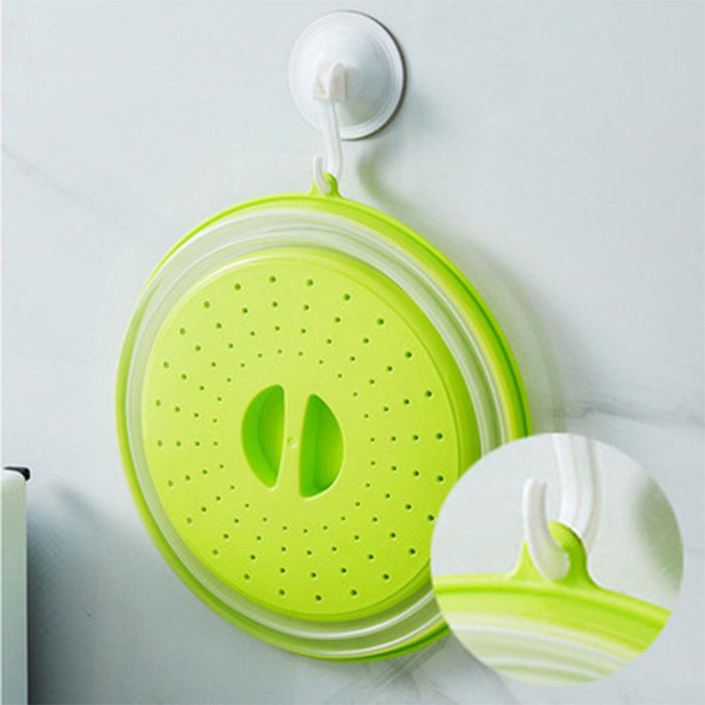 Reusable Silicone Microwave Lid with Foldable Design for Cooking and Food Storage