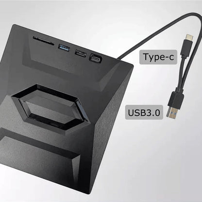 External CD and DVD Drive with SD Card and USB Hub for Laptop and PC