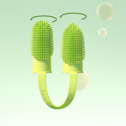 Silicone Finger Toothbrush Set for Dogs and Cats, 2-Pack Reusable