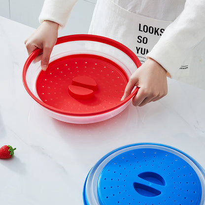 Reusable Silicone Microwave Lid with Foldable Design for Cooking and Food Storage