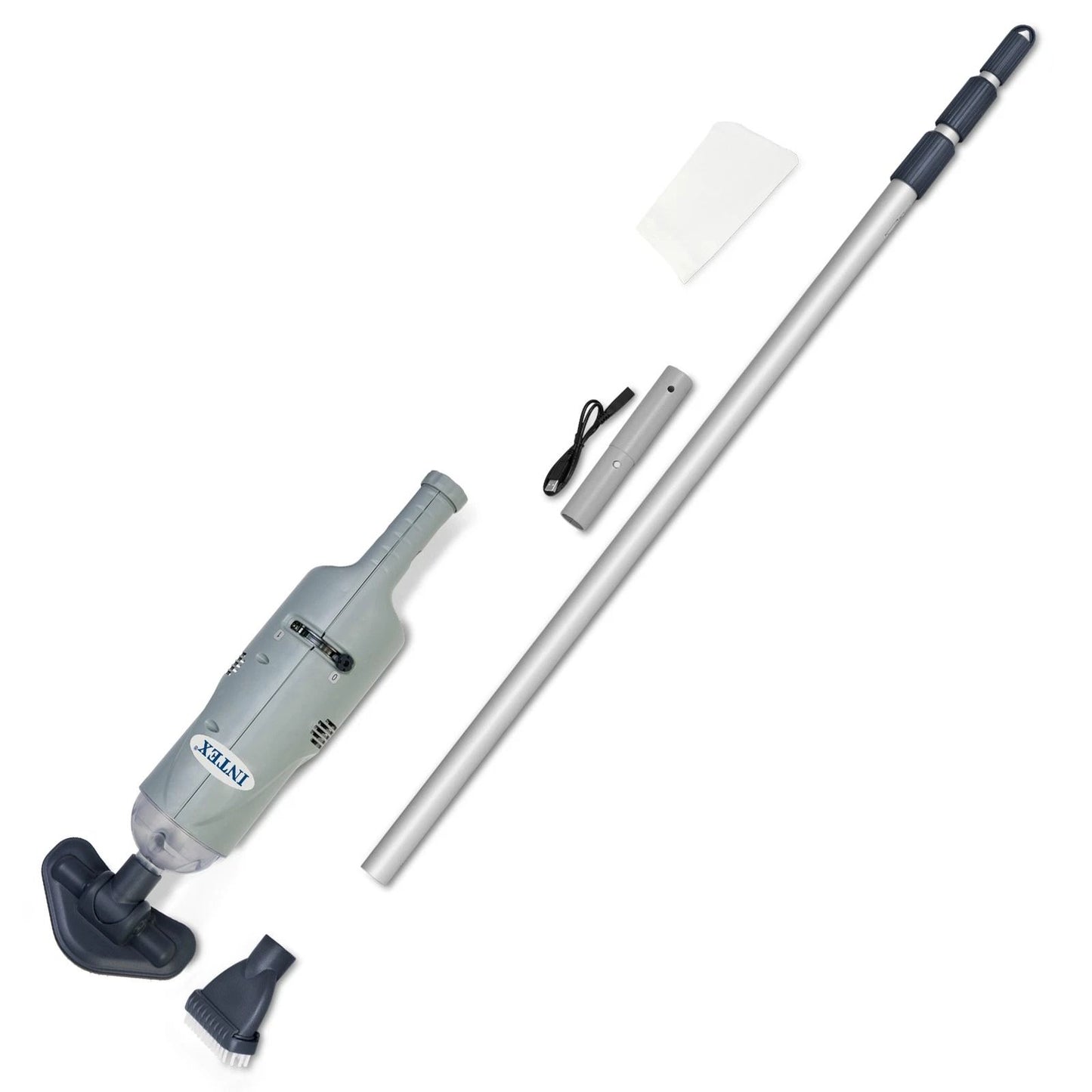Cordless Handheld Pool Vacuum with Brush Attachments for Above Ground Pool Cleaning