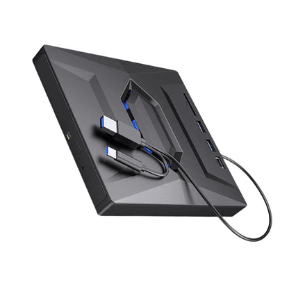 External CD and DVD Drive with SD Card and USB Hub for Laptop and PC