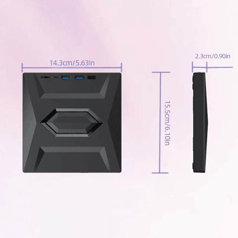 External CD and DVD Drive with SD Card and USB Hub for Laptop and PC