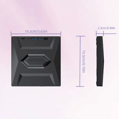 External CD and DVD Drive with SD Card and USB Hub for Laptop and PC