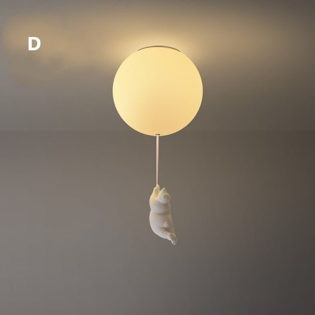 Balloon Bear Ceiling Light with Playful Bear Design