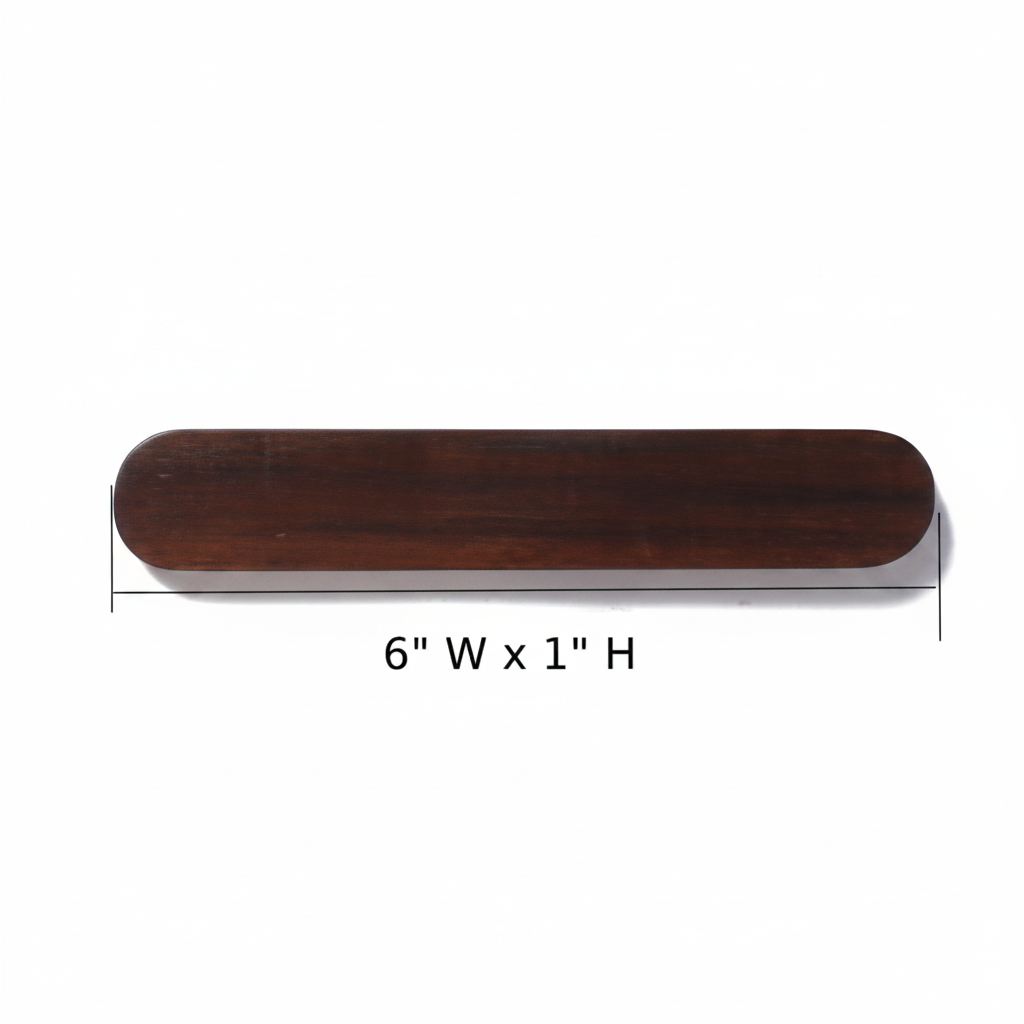Wooden Oval Key Holder with Magnetic Backing and Adhesive Wall Mount