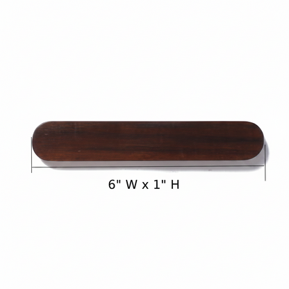 Wooden Oval Key Holder with Magnetic Backing and Adhesive Wall Mount