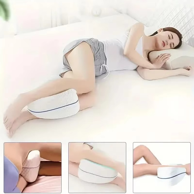 Zippered Leg Pillow Covers in White, Washable Contour Pillowcase, Set of 2