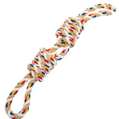 Braided Rope Chew Toy for Dogs with Tug and Fetch Play Design