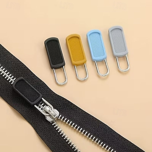 50 Pack Detachable Rubber Zipper Pull Replacements for Backpacks, Jackets, Luggage and Shoes
