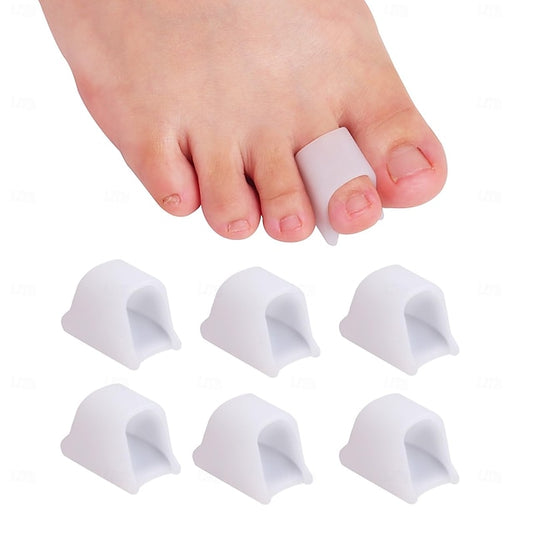 Silicone Toe Spacers with Loop Design, Reusable 6 Pack for Daily Comfort