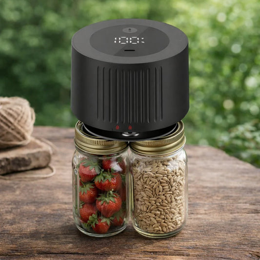 Electric Vacuum Sealer Kit for Wide and Regular Mouth Mason Jars