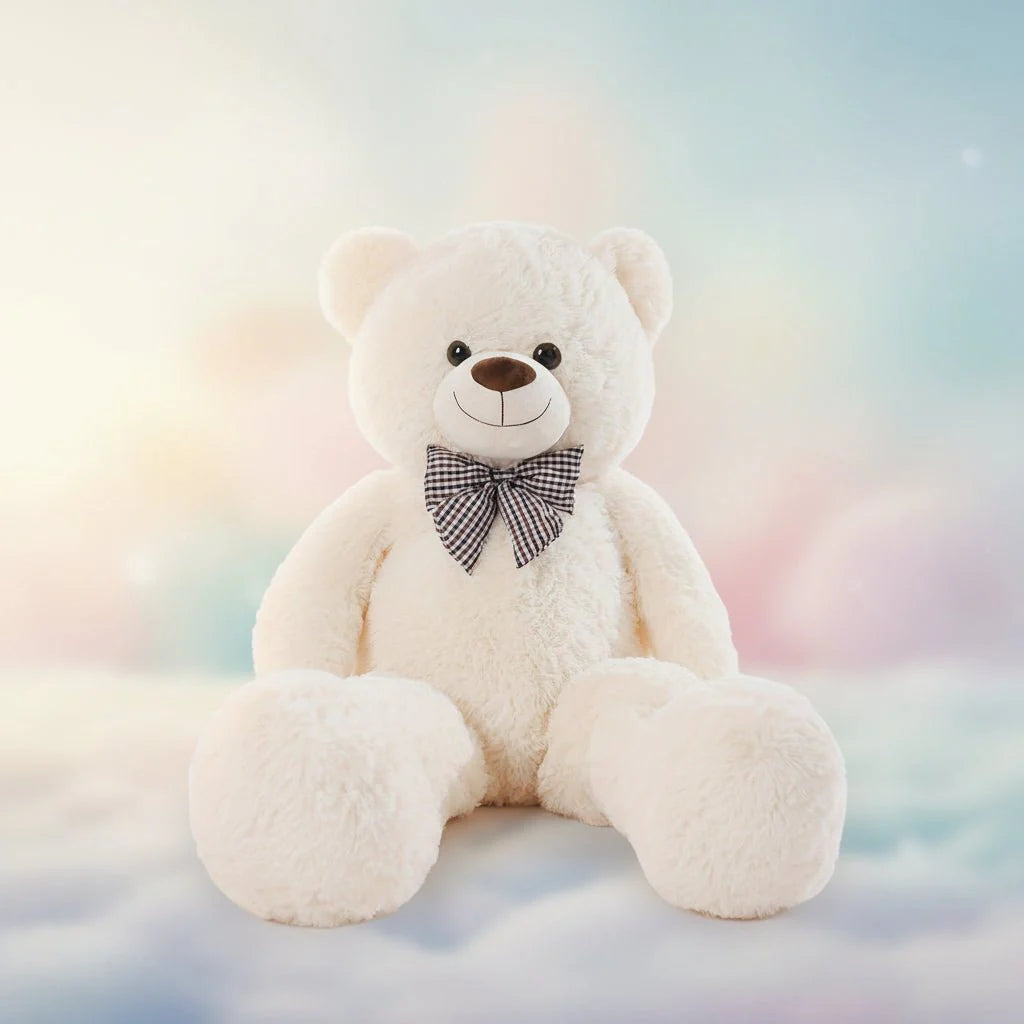 Large Stuffed Teddy Bear Plush Toy for Kids with Soft Cuddly Design