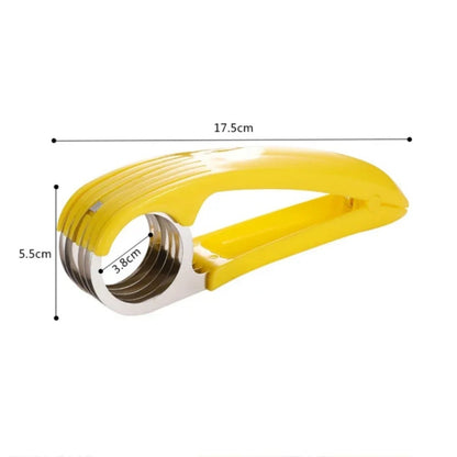 Stainless Steel Curved Banana and Fruit Slicer for Kitchen Chopping and Meal Prep