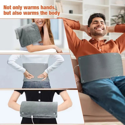 USB Microplush Heating Pad for Back and Neck with Machine Washable Cover for Daily Back and Neck Use