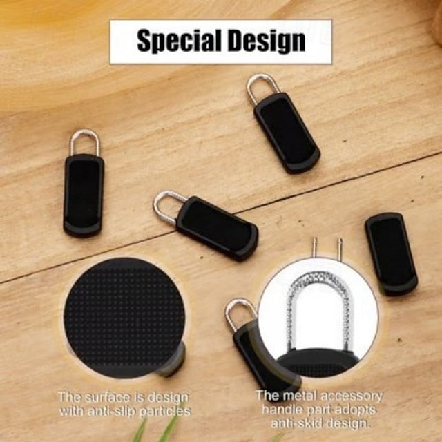 50 Pack Detachable Rubber Zipper Pull Replacements for Backpacks, Jackets, Luggage and Shoes
